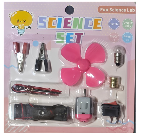 Set Circuito Eléctrico Con Motor Escolar 7 Piezas